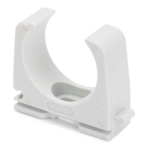Opendrukzadel 32 mm licht grijs